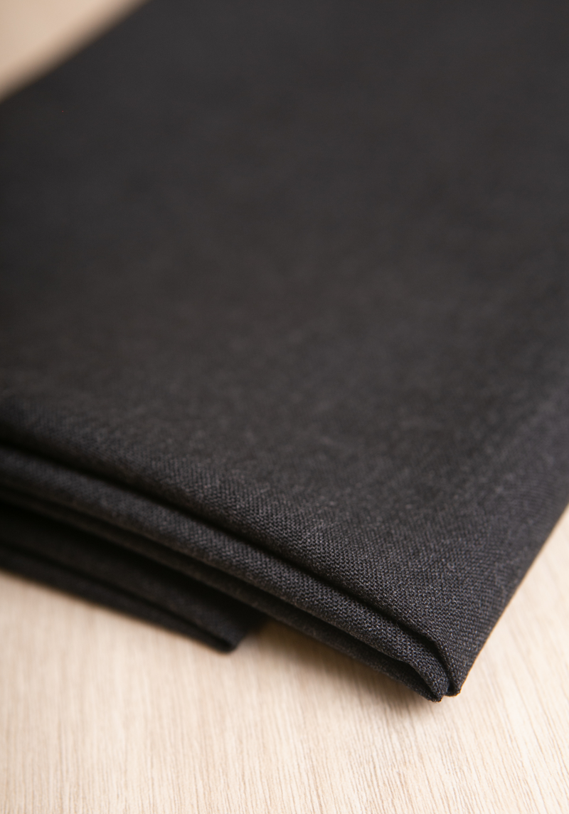 Tailored wool fabric 100% wool Anthracite