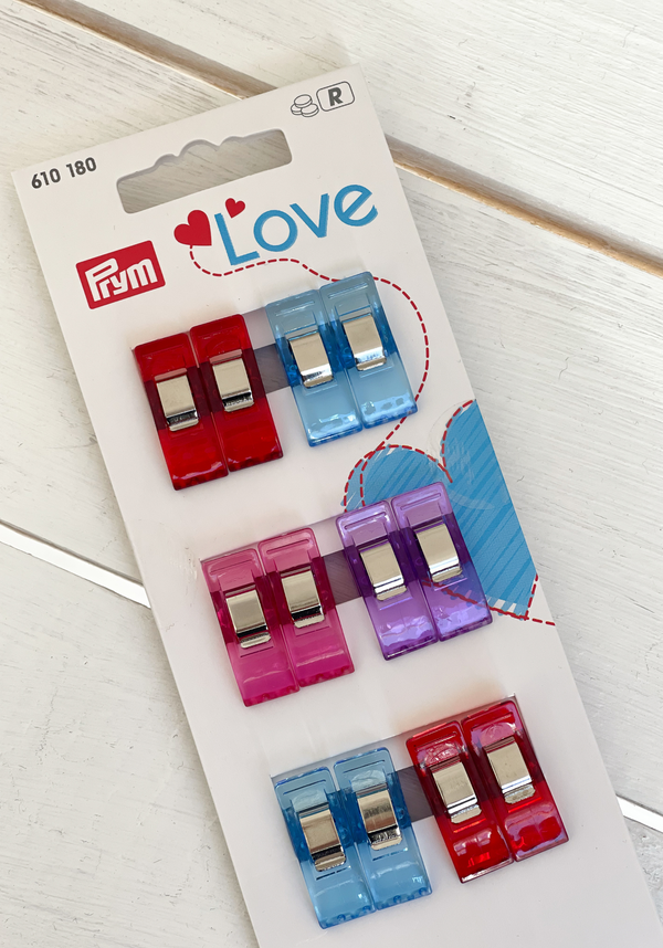 Pinces à tissus Prym Love - Lot de 12 (2,6 cm)