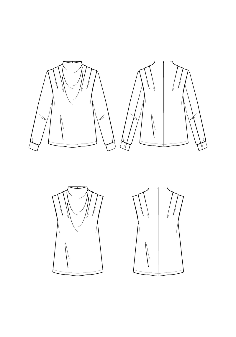 Storm blouse sewing pattern - Paper pattern