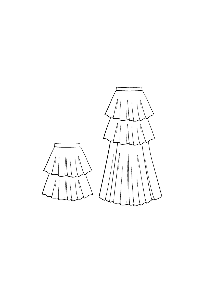 Highland skirt sewing pattern / Pouch pattern