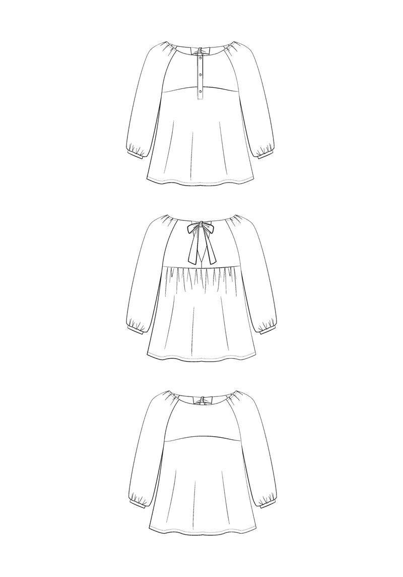 Hespéride blouse sewing pattern - Pouch pattern