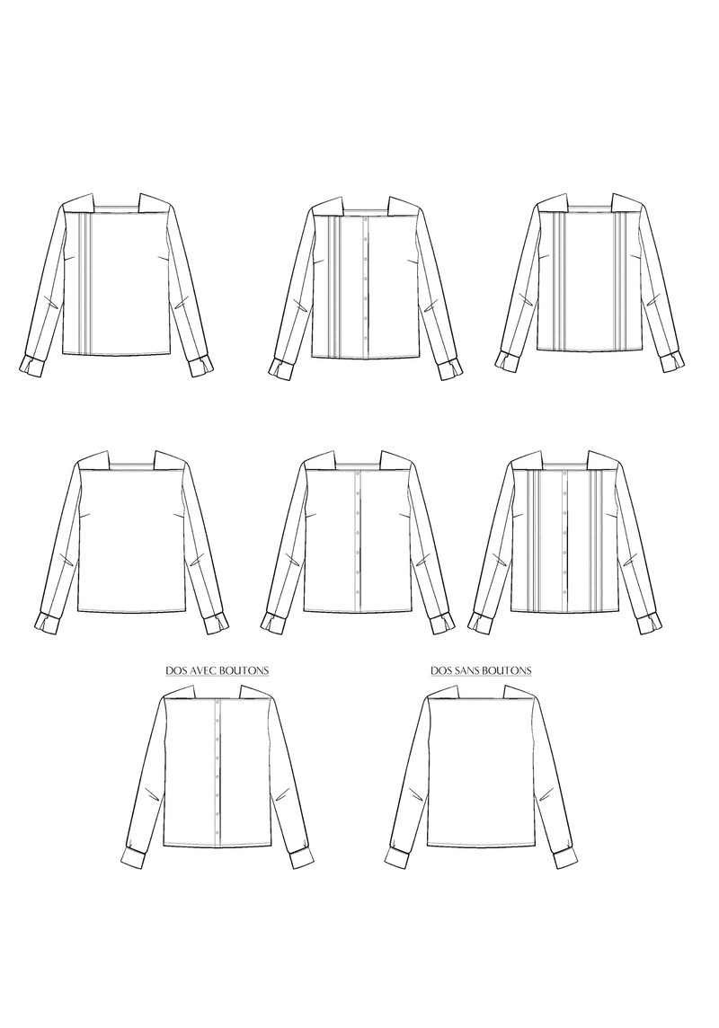 Déferlante blouse sewing pattern - Paper pattern