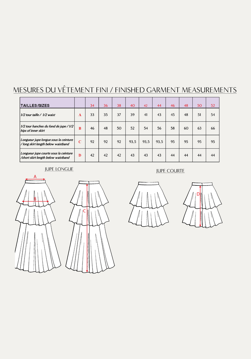 Highland Skirt Sewing Pattern / PDF (A4, A3, A0, US Letter) - Frames, Layers by Size, Video Projection