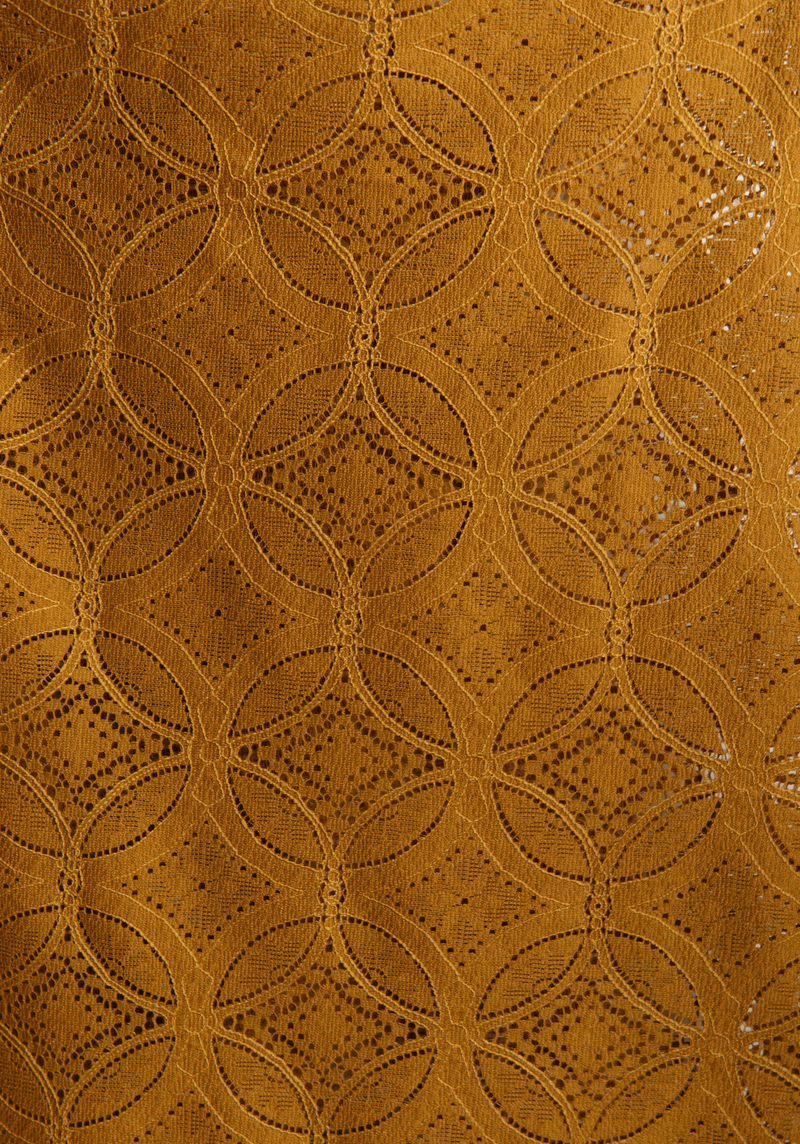 COUPON 40 cm - Botanica lace fabric - Cumin