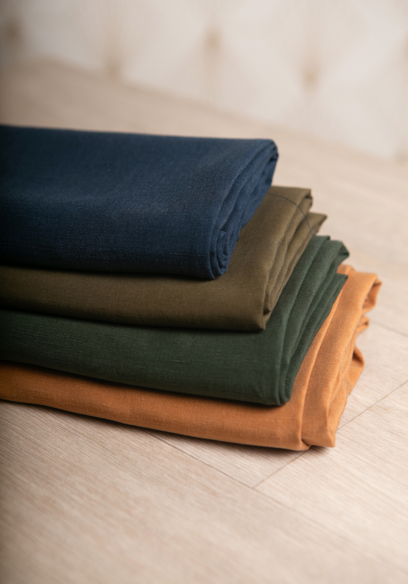 Tissu doupion de tencel, lin et coton - Plusieurs couleurs