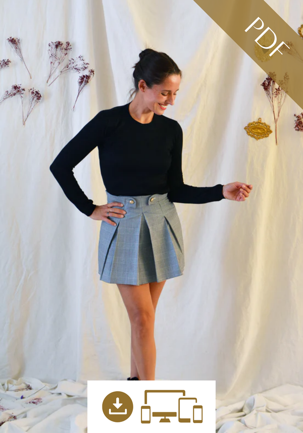 Suzie skirt sewing pattern / PDF (A4, A3, A0, US Letter) - Frames, Layers by Size, Video projection