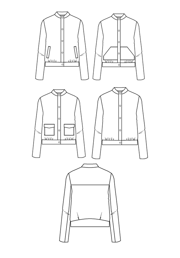 Dandelion Jacket Sewing Pattern / PDF (A4, A3, A0, US Letter) - Frames, Layers by Size, Video Projection