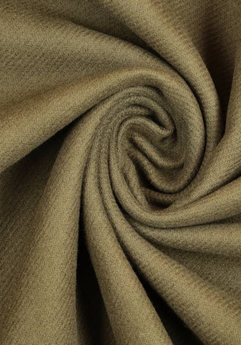 LATEST COUPONS - Moss Green Wool Twill Fabric