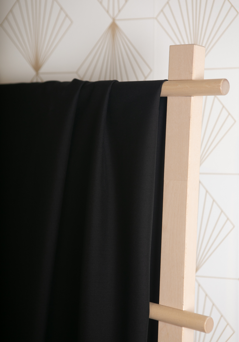 Tissu lainage tailleur 100% laine Noir