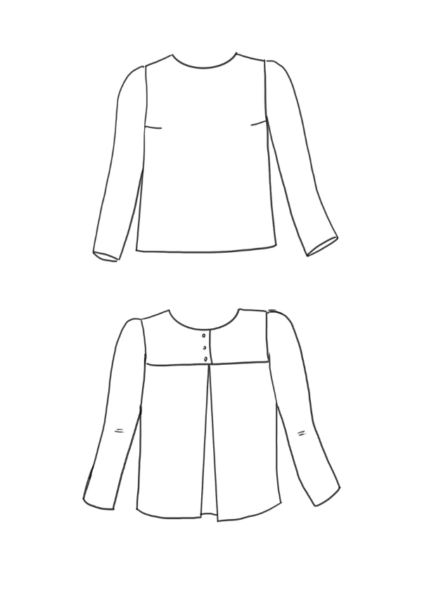 Violette blouse sewing pattern / PDF (A4, A3, A0, US Letter) - Frames, Layers by Size, Video projection