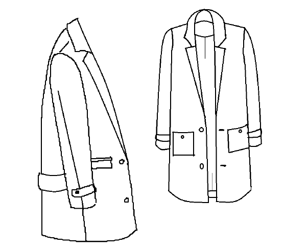 patron couture manteau ray