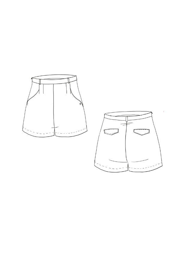 Grand Bain shorts sewing pattern / PDF (A4, A3, A0, US Letter) - Frames, Layers by Size, Video projection